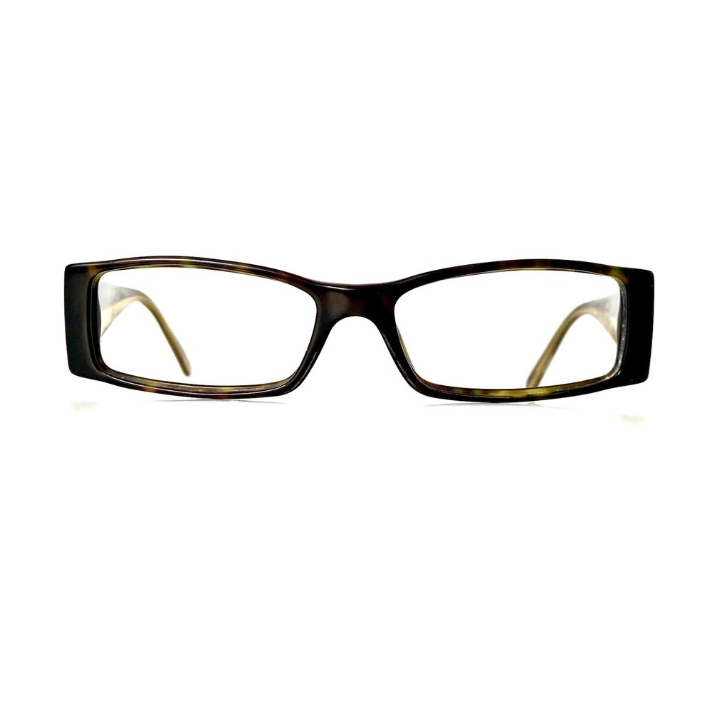 Prada Brown Tortoise Silver Rectangular Glasses Italy VPR16H 766 101 51 15 135